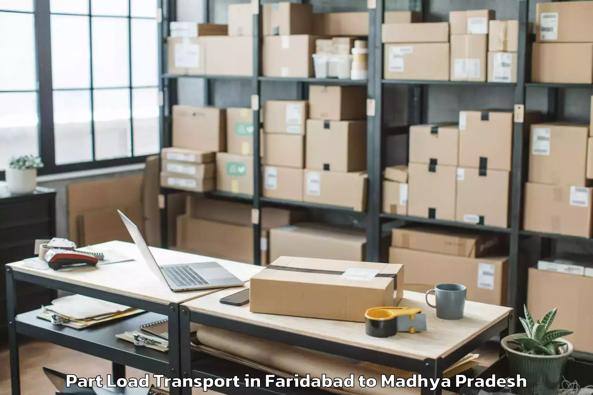 Book Faridabad to Batiyagarh Part Load Transport Online